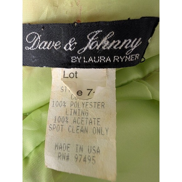 DAVE & JOHNNY by Laura Ryner Vintage Beaded Floral Lace Slip Dress 7 / 8 - Picture 13 of 13